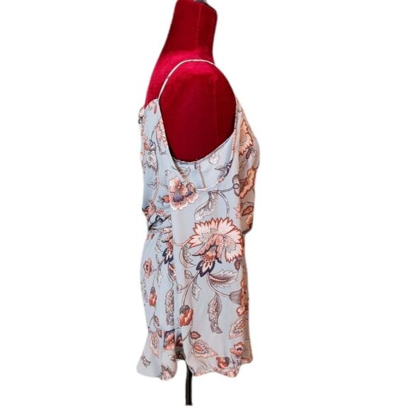 Altar'd State Blue Floral Cold Shoulder Romper Size Medium - Picture 2 of 4